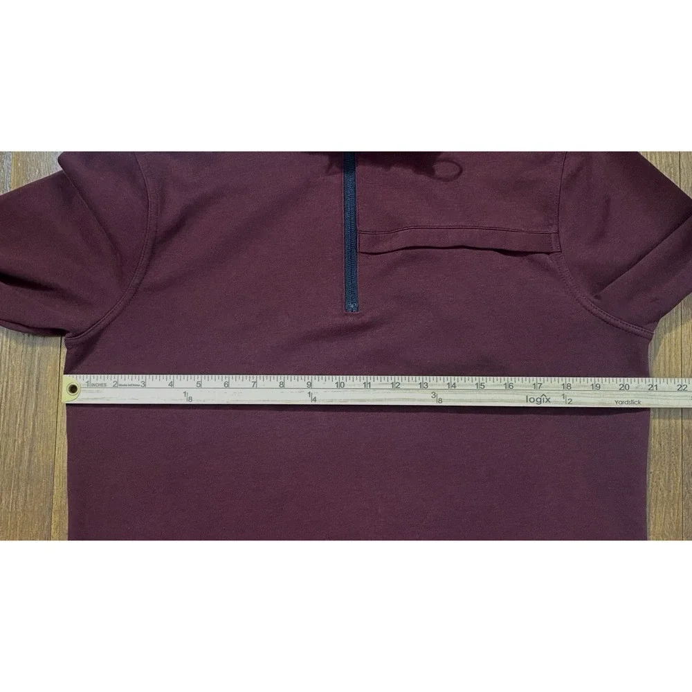 Banana Republic Men's Moisture Wicking 1/4 Zip Long Sleeve Hooded Pullover  Sz M